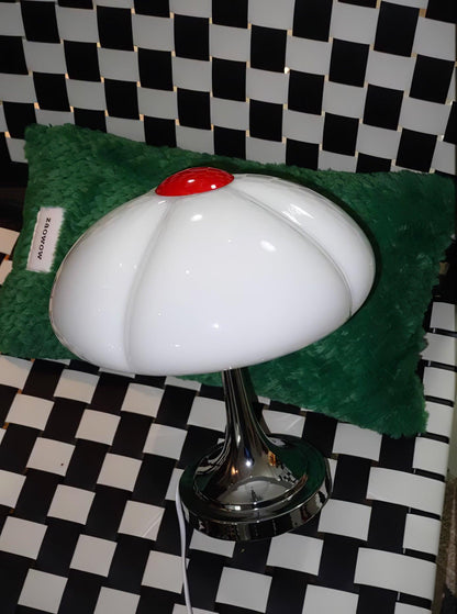 Flower Petal Table Lamp | Chrome Metal & Glass | 29cm Diameter