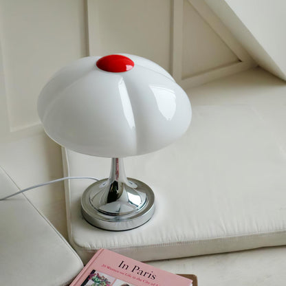 Flower Petal Table Lamp | Chrome Metal & Glass | 29cm Diameter