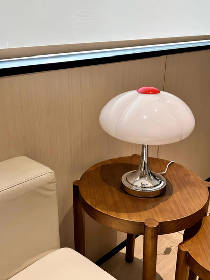 Flower Petal Table Lamp | Chrome Metal & Glass | 29cm Diameter