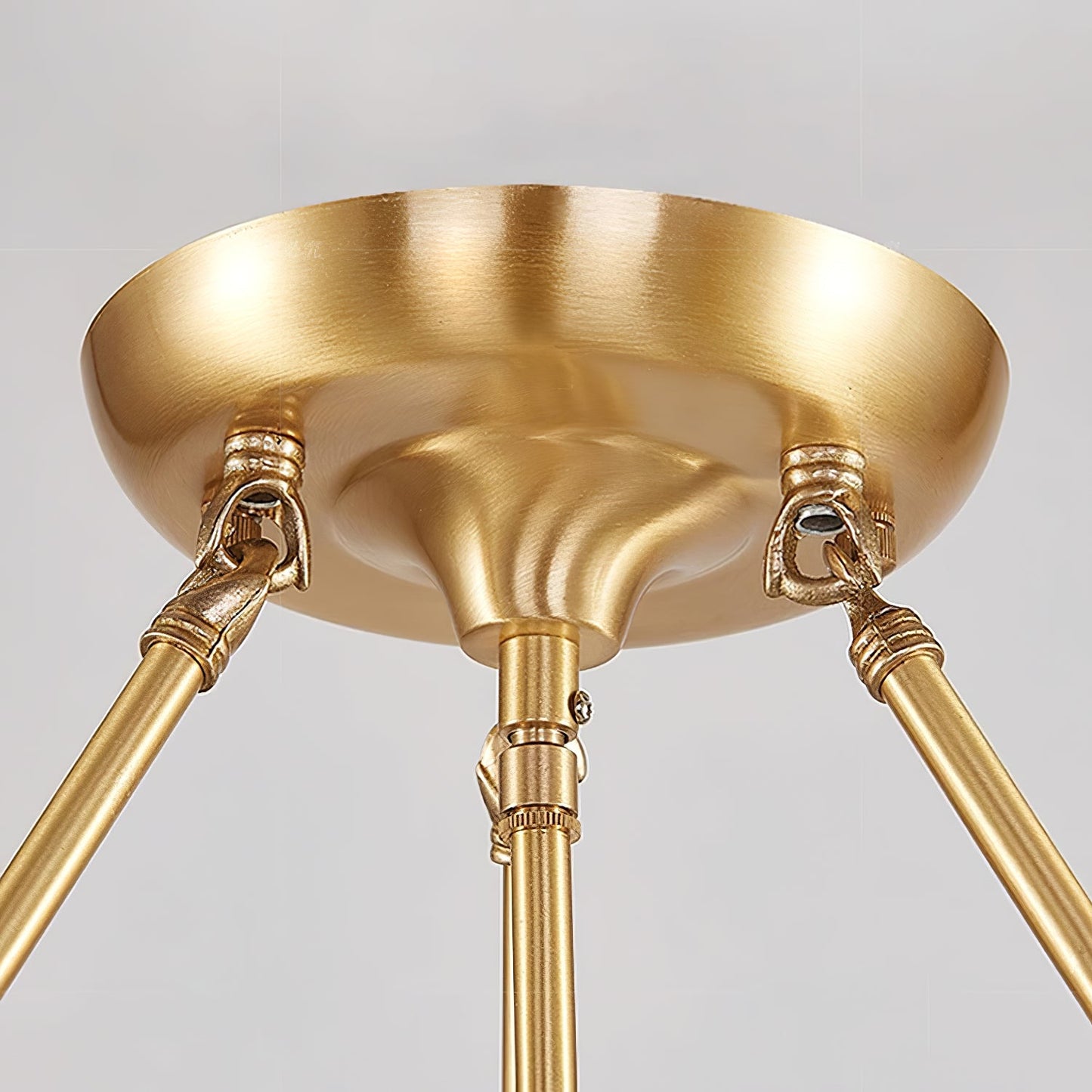 Flower Shape Ceiling Light | Frosted Glass & Brass | White Finish