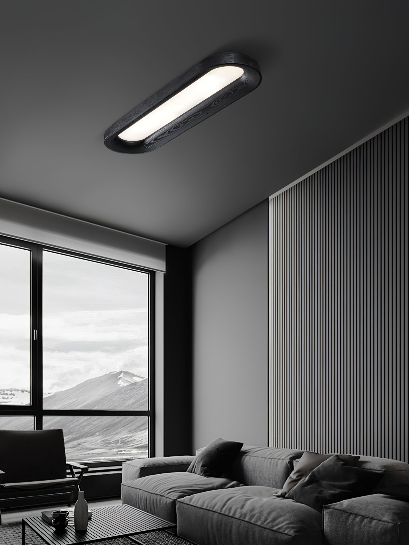 Flowing Cloud Ceiling Lamp | Wood, Metal, Acrylic | White Shade
