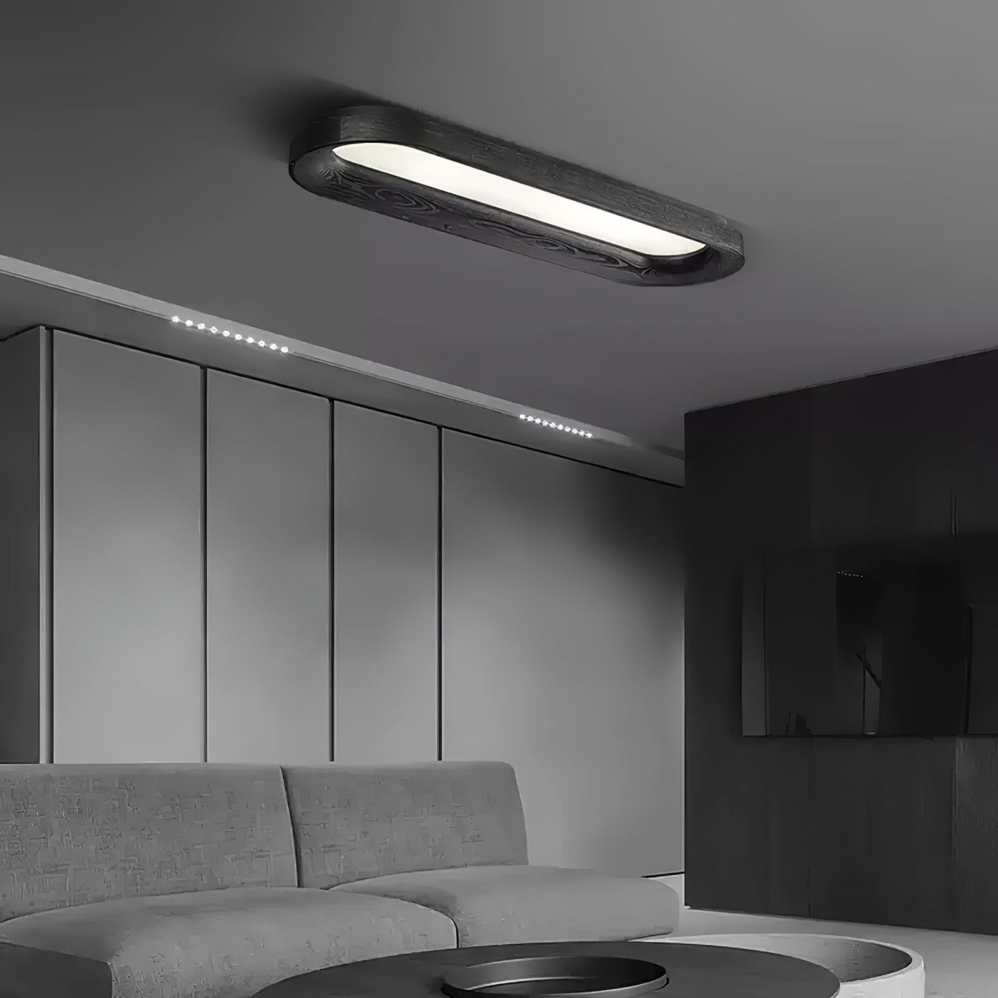 Flowing Cloud Ceiling Lamp | Wood, Metal, Acrylic | White Shade