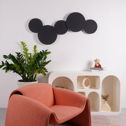Geometric Disc Wall Lamp | Metal & Acrylic | Black or White
