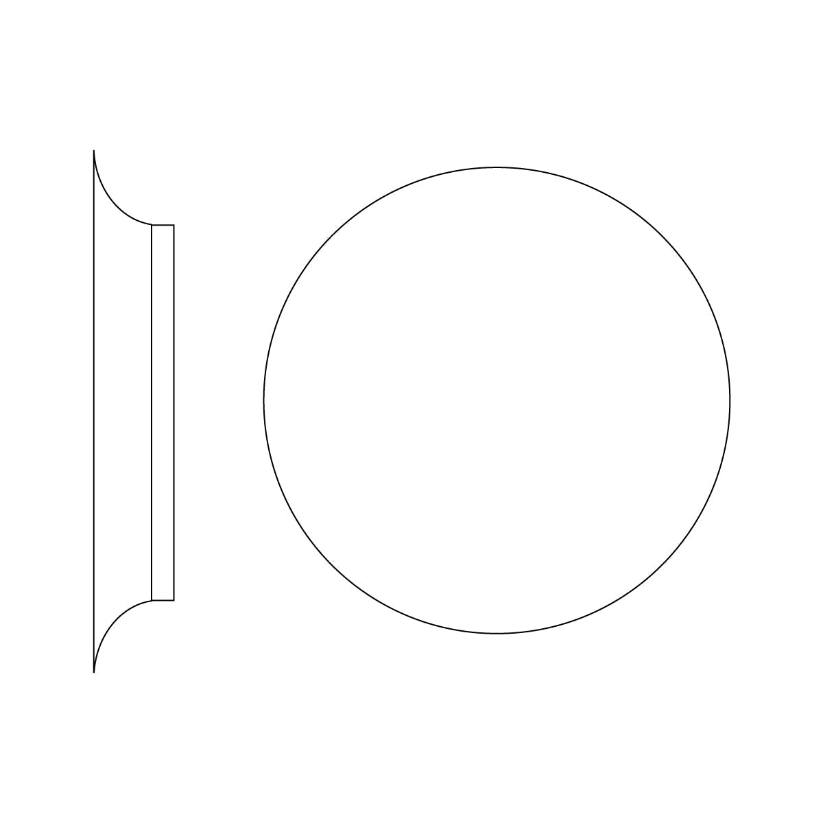 Geometric Disc Wall Lamp | Metal & Acrylic | Black or White