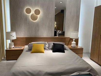 Geometric Disc Wall Lamp | Metal & Acrylic | Black or White