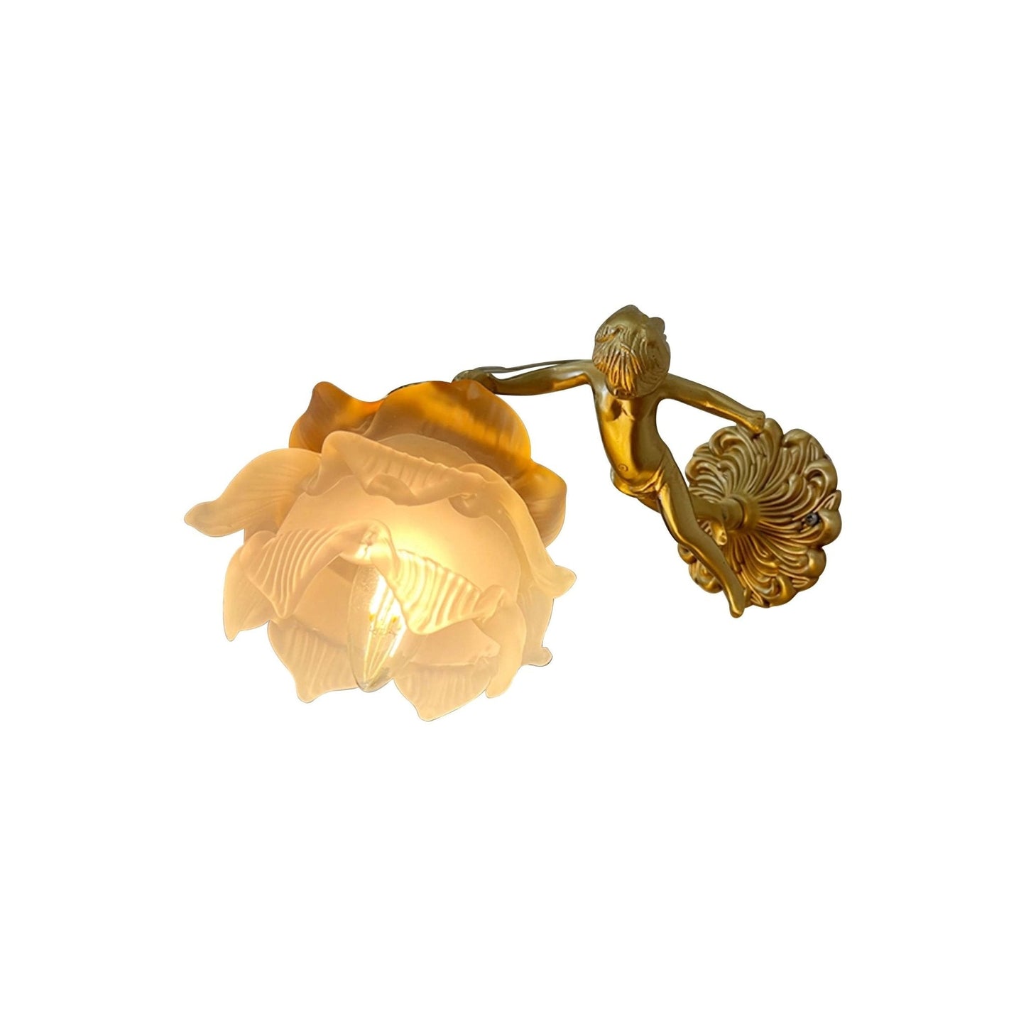 Flying Angel Wall Light | Baroque Design | Copper Finish