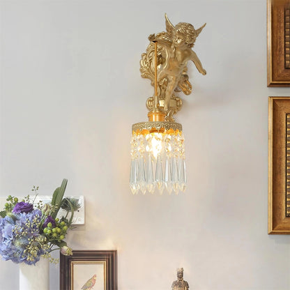 Flying Angel Wall Light | Baroque Design | Copper Finish