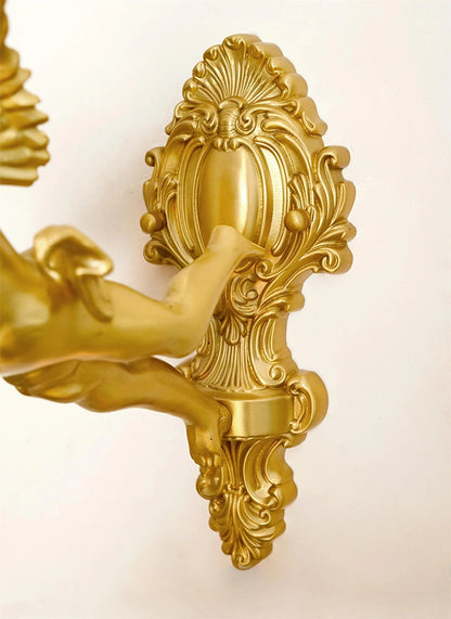 Flying Angel Wall Light | Baroque Design | Copper Finish