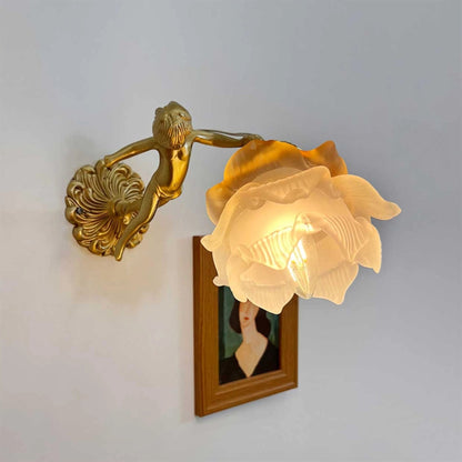 Flying Angel Wall Light | Baroque Design | Copper Finish
