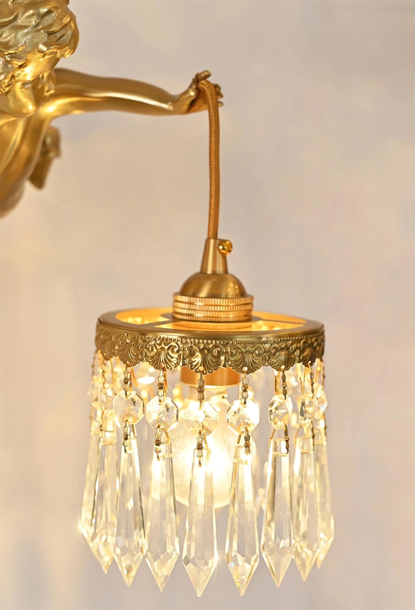 Flying Angel Wall Light | Baroque Design | Copper Finish