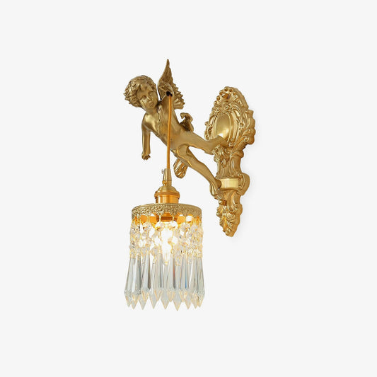 Flying Angel Wall Light | Baroque Design | Copper Finish