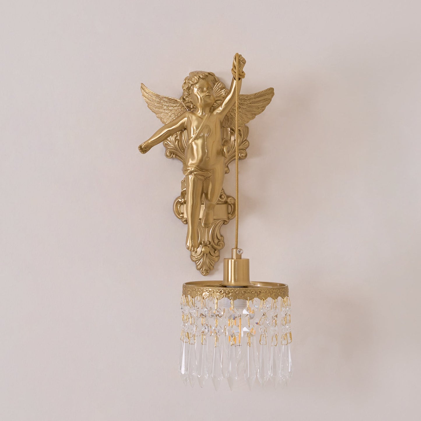 Flying Angel Wall Light | Baroque Design | Copper Finish
