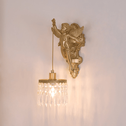 Flying Angel Wall Light | Baroque Design | Copper Finish