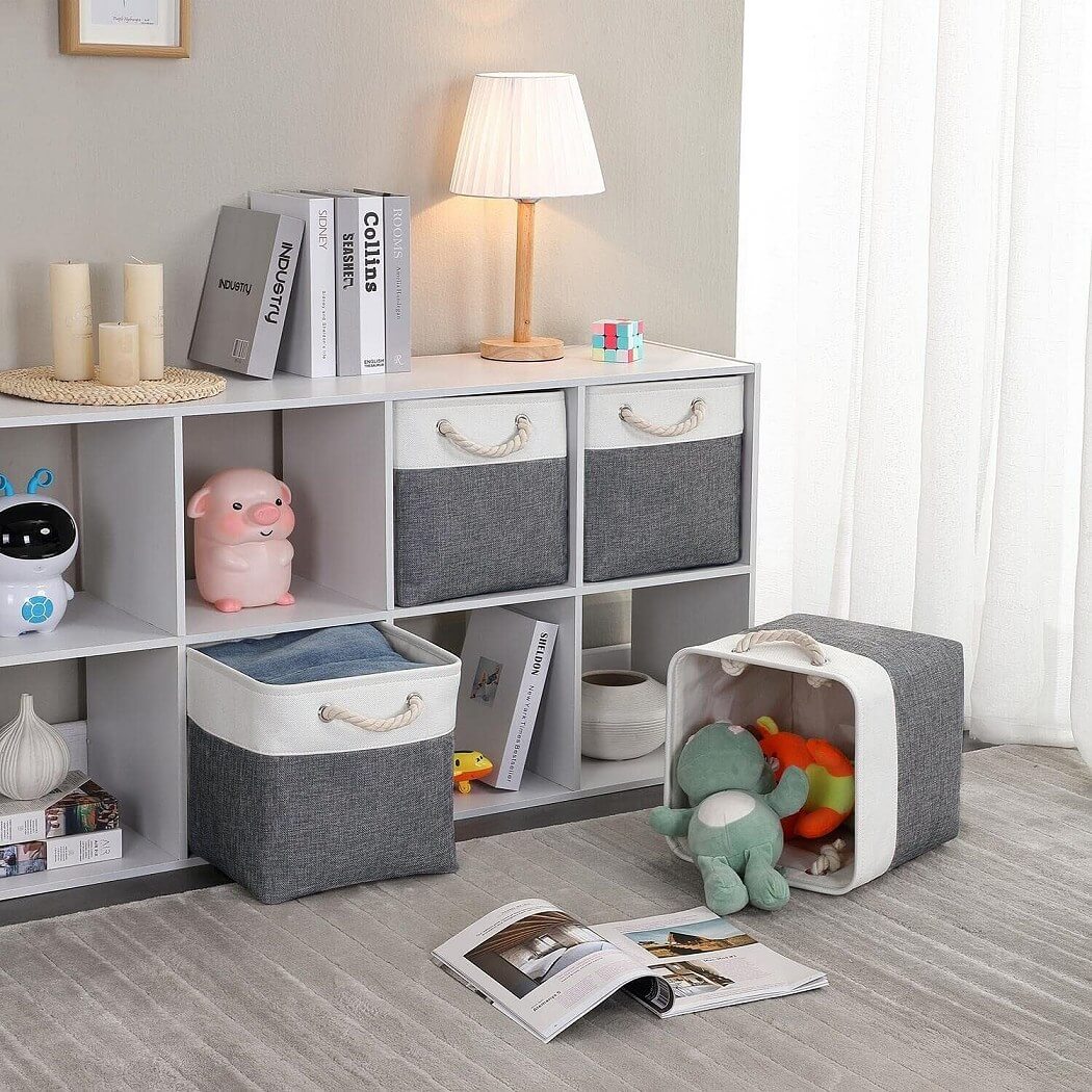 Storage Boxes | Canvas & EVA | Large 41.6L, 13"x15"x13"