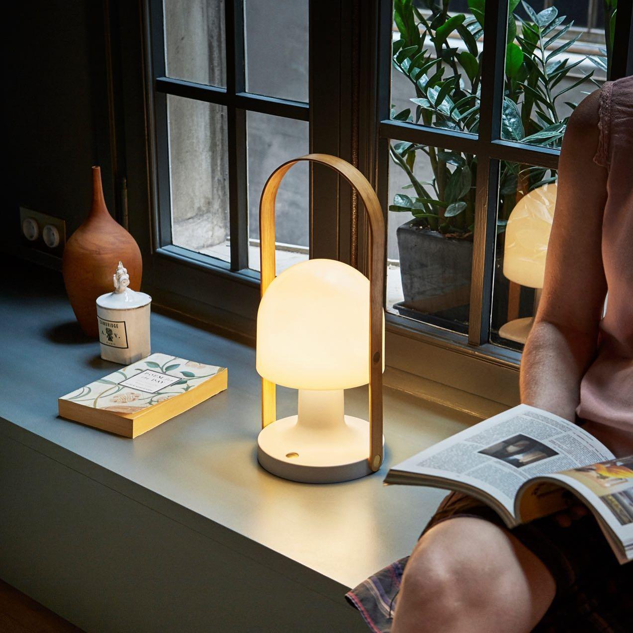 Follow Me Table Lamp | Iron, Glass | Adjustable Light