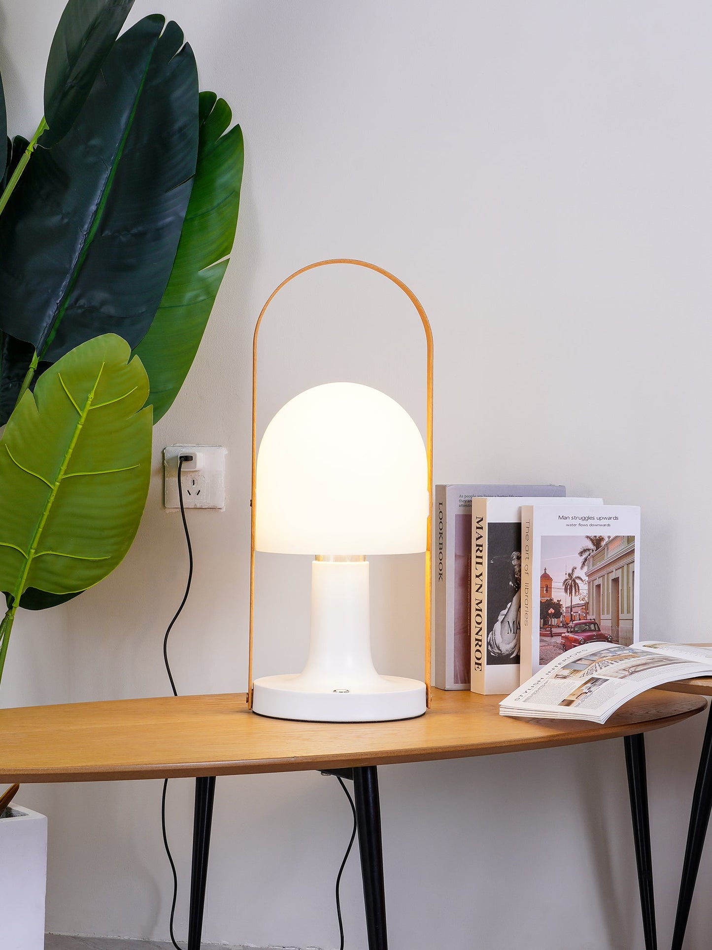 Follow Me Table Lamp | Iron, Glass | Adjustable Light