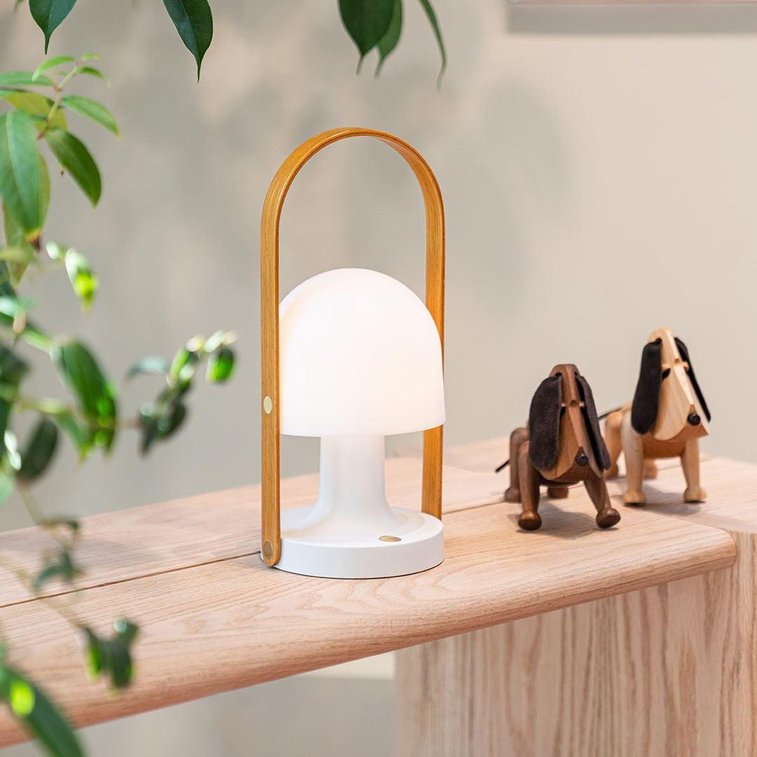 Follow Me Table Lamp | Iron, Glass | Adjustable Light