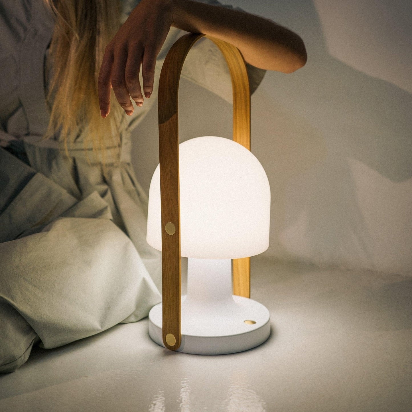 Follow Me Table Lamp | Iron, Glass | Adjustable Light