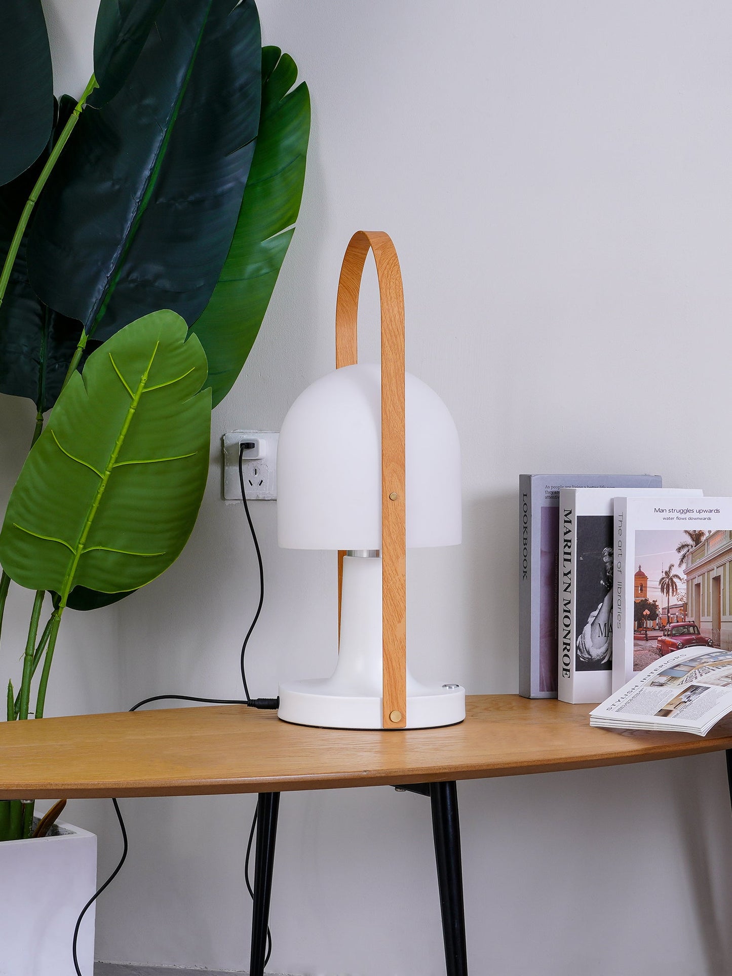 Follow Me Table Lamp | Iron, Glass | Adjustable Light