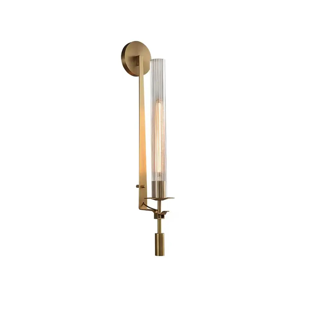French Wall Lamp | Brass & Glass | Plug-in