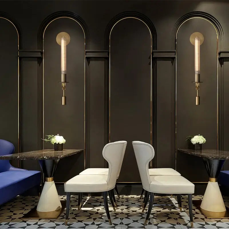 French Wall Lamp | Brass & Glass | Plug-in