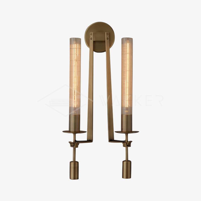 French Wall Lamp | Brass & Glass | Plug-in