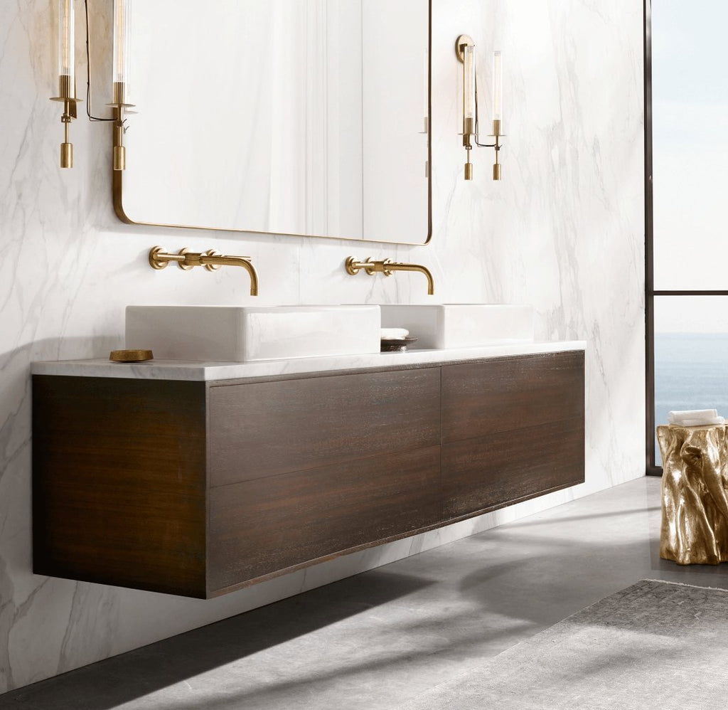 French Wall Lamp | Brass & Glass | Plug-in