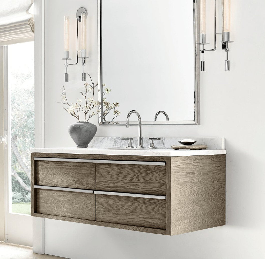 French Wall Lamp | Brass & Glass | Plug-in