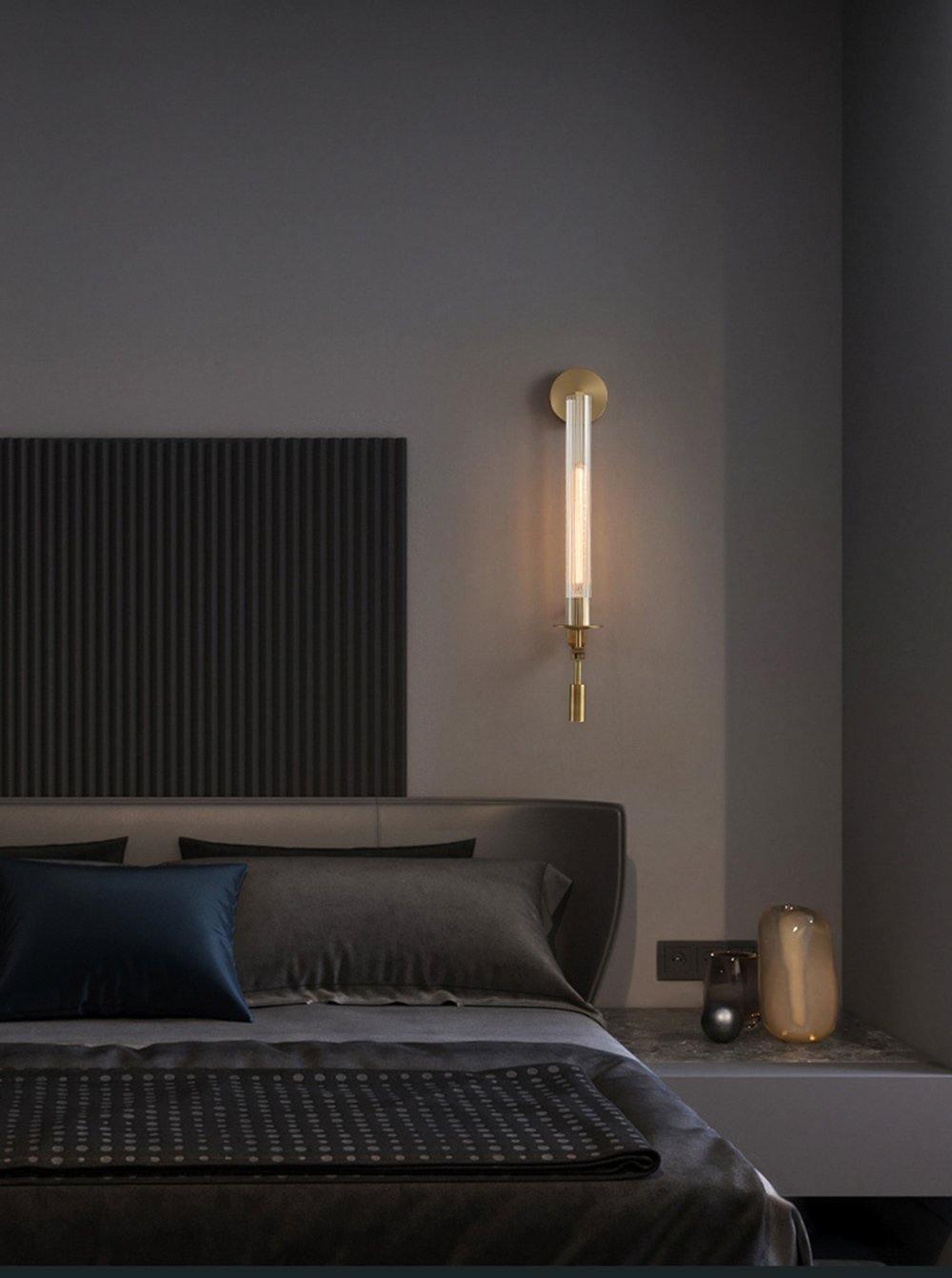 French Wall Lamp | Brass & Glass | Plug-in