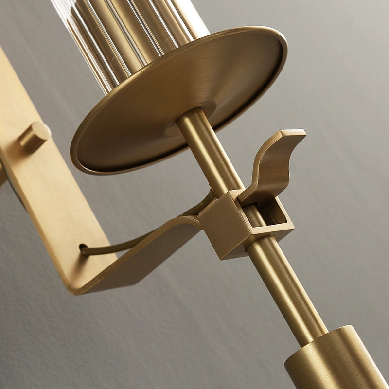 French Wall Lamp | Brass & Glass | Plug-in