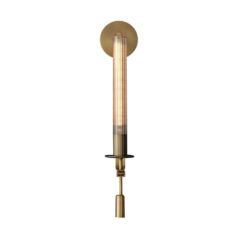 French Wall Lamp | Brass & Glass | Plug-in