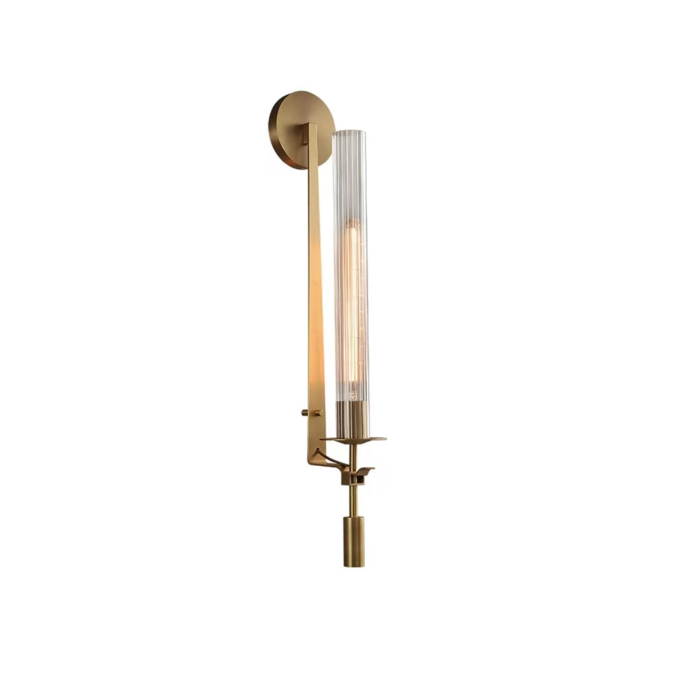 French Wall Lamp | Brass & Glass | Plug-in