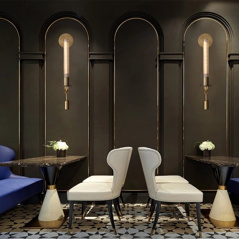 French Wall Lamp | Brass & Glass | Plug-in