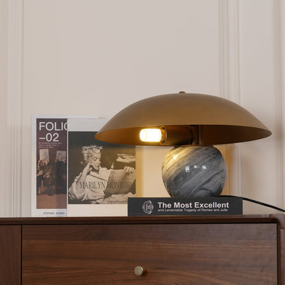 Formosa Marble Table Lamp | Metal & Marble | Bronze Shade