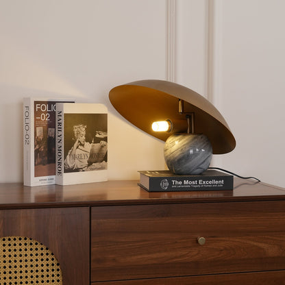 Formosa Marble Table Lamp | Metal & Marble | Bronze Shade