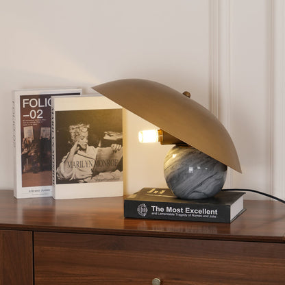 Formosa Marble Table Lamp | Metal & Marble | Bronze Shade