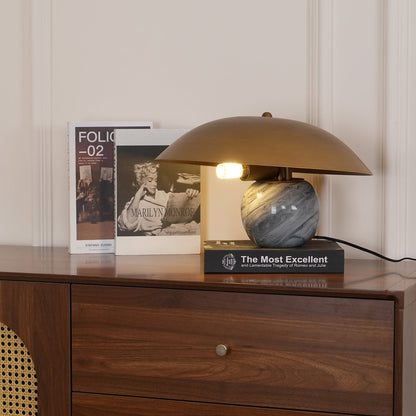 Formosa Marble Table Lamp | Metal & Marble | Bronze Shade