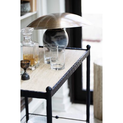 Formosa Marble Table Lamp | Metal & Marble | Bronze Shade