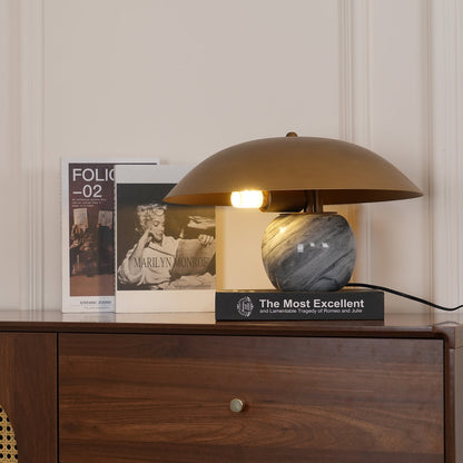 Formosa Marble Table Lamp | Metal & Marble | Bronze Shade