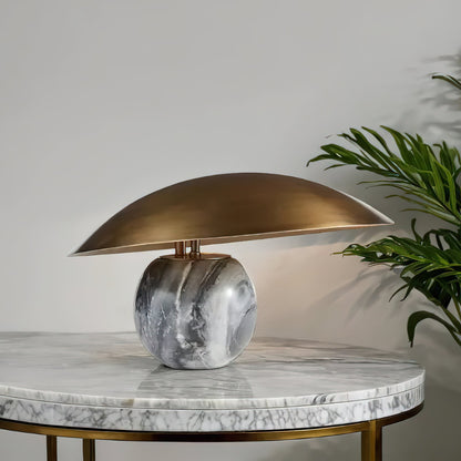 Formosa Marble Table Lamp | Metal & Marble | Bronze Shade