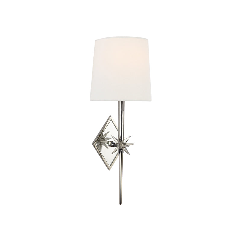 Fowler Wall Lamp | Antique Brass & Fabric | Starburst Design