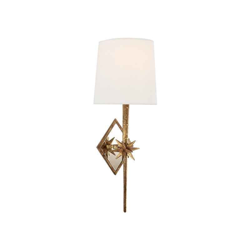 Fowler Wall Lamp | Antique Brass & Fabric | Starburst Design