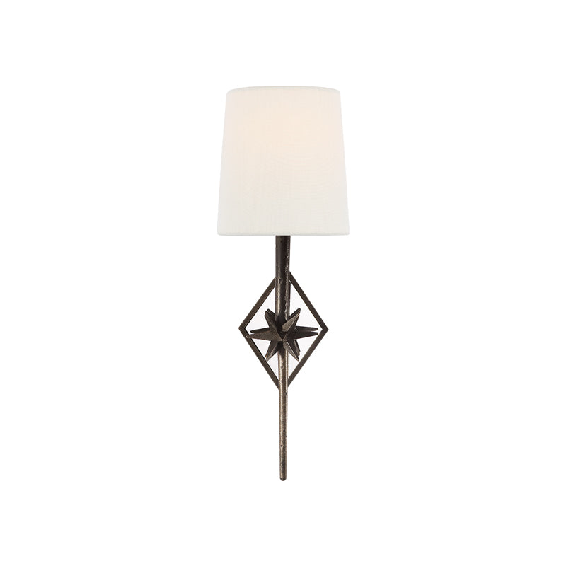 Fowler Wall Lamp | Antique Brass & Fabric | Starburst Design