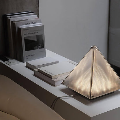 Fragment Table Lamp | Patterned Glass | Chrome