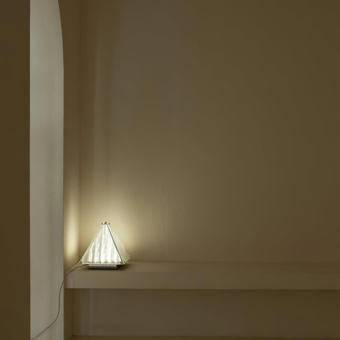 Fragment Table Lamp | Patterned Glass | Chrome