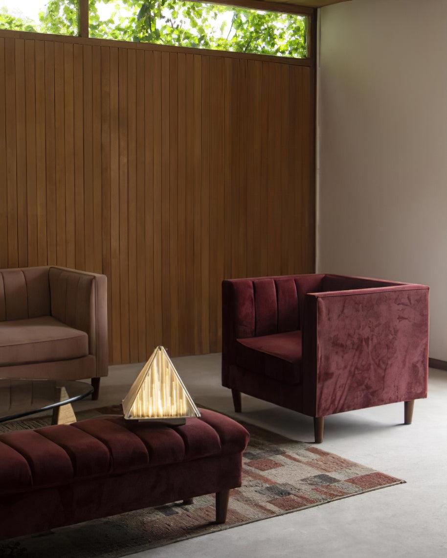 Fragment Table Lamp | Patterned Glass | Chrome