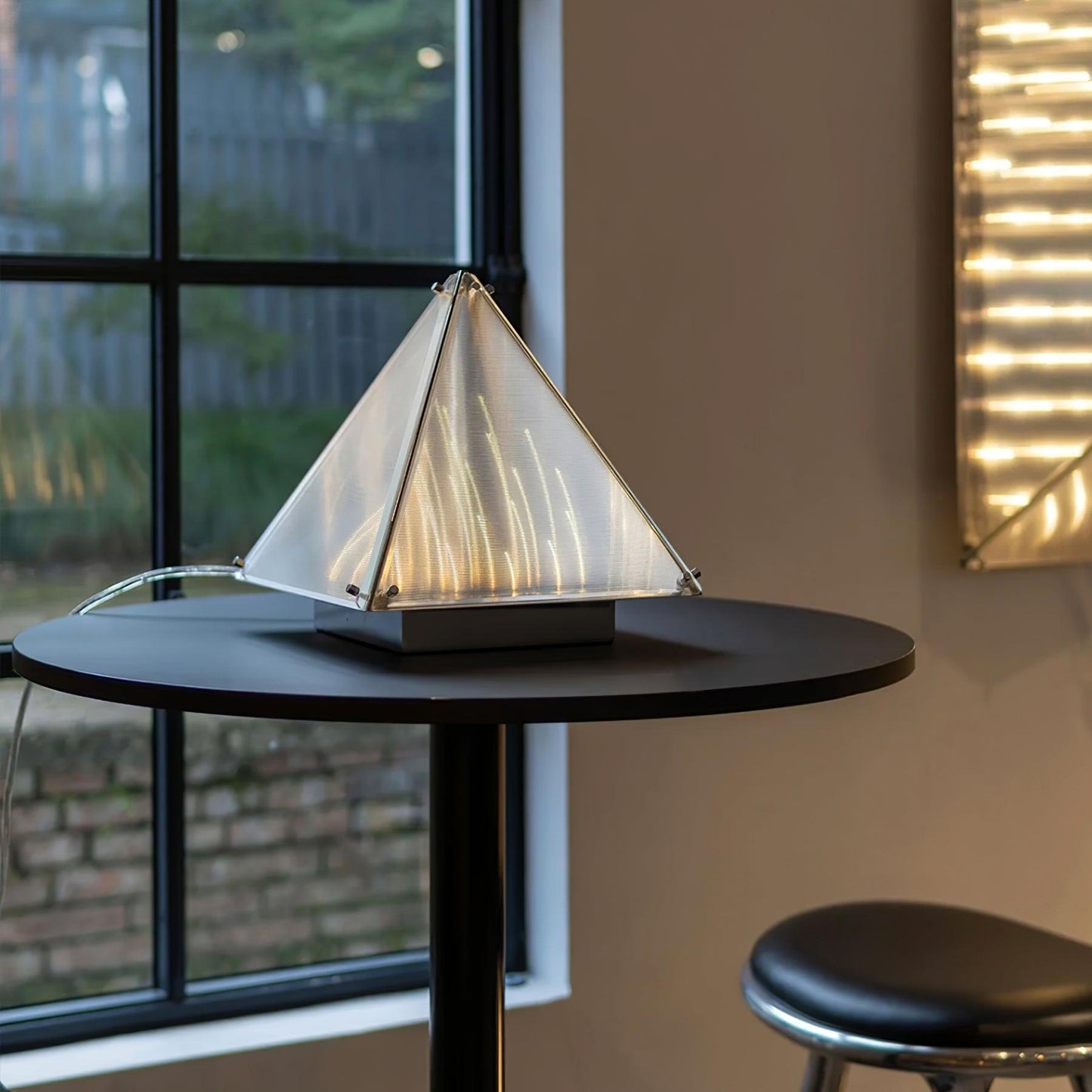 Fragment Table Lamp | Patterned Glass | Chrome