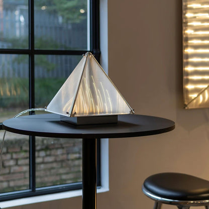 Fragment Table Lamp | Patterned Glass | Chrome