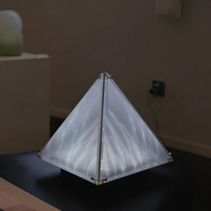Fragment Table Lamp | Patterned Glass | Chrome