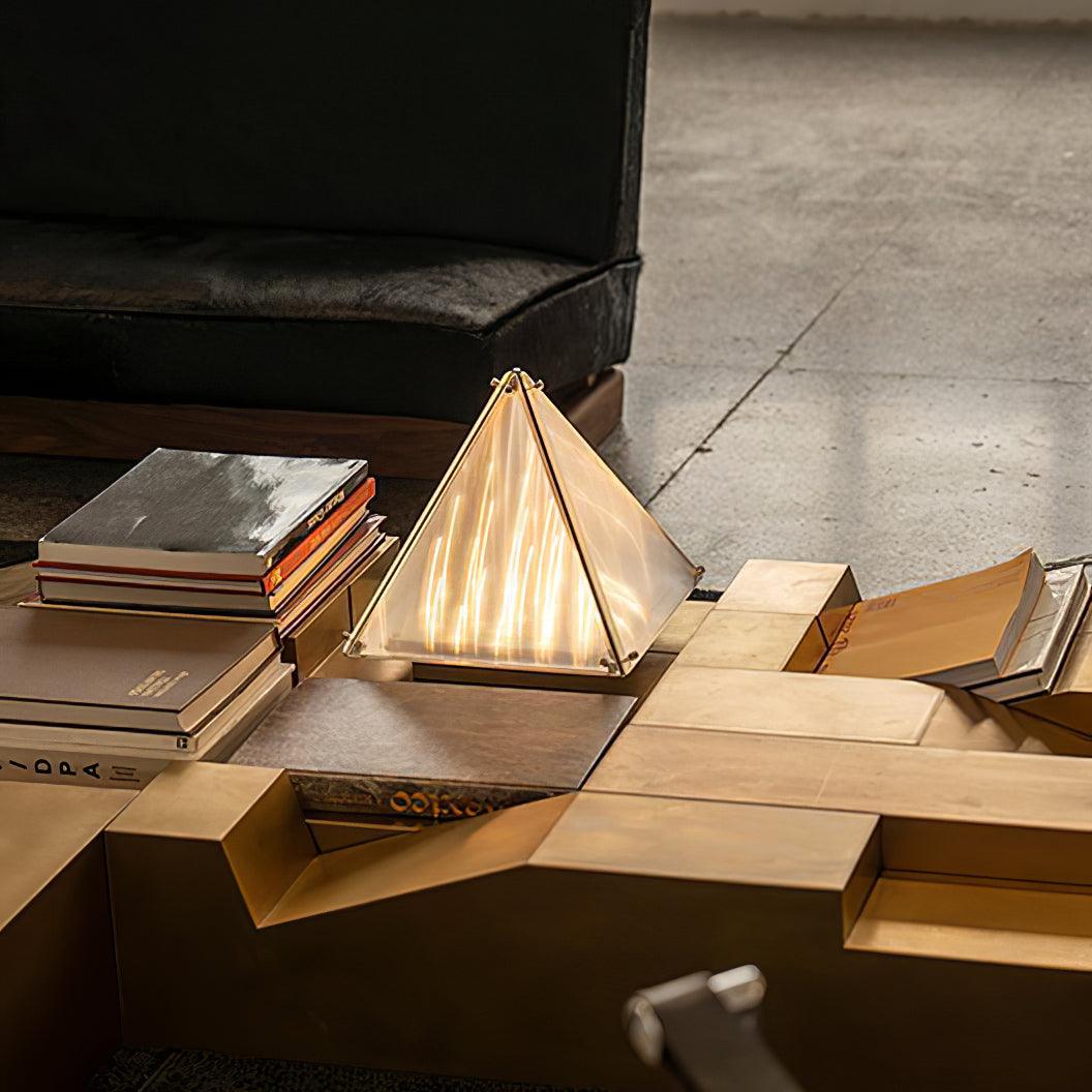 Fragment Table Lamp | Patterned Glass | Chrome